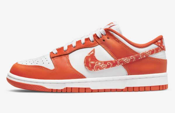 Nike dunk orange paisley